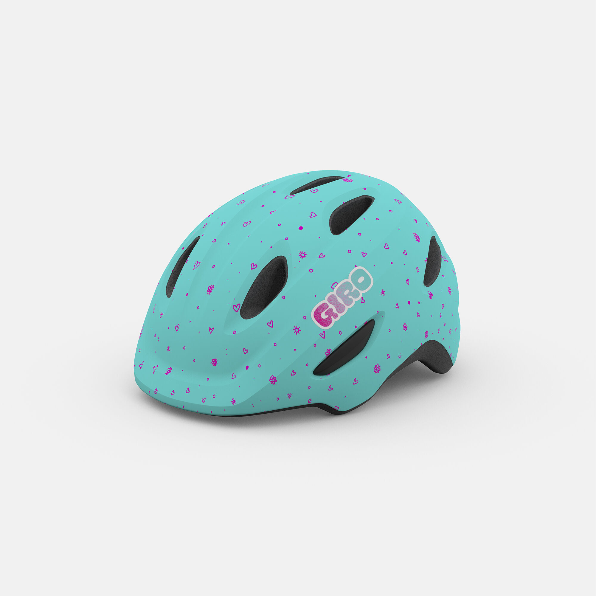 Lime Giro Scamp Youth Junior Cycle Helmet Matt Blue 