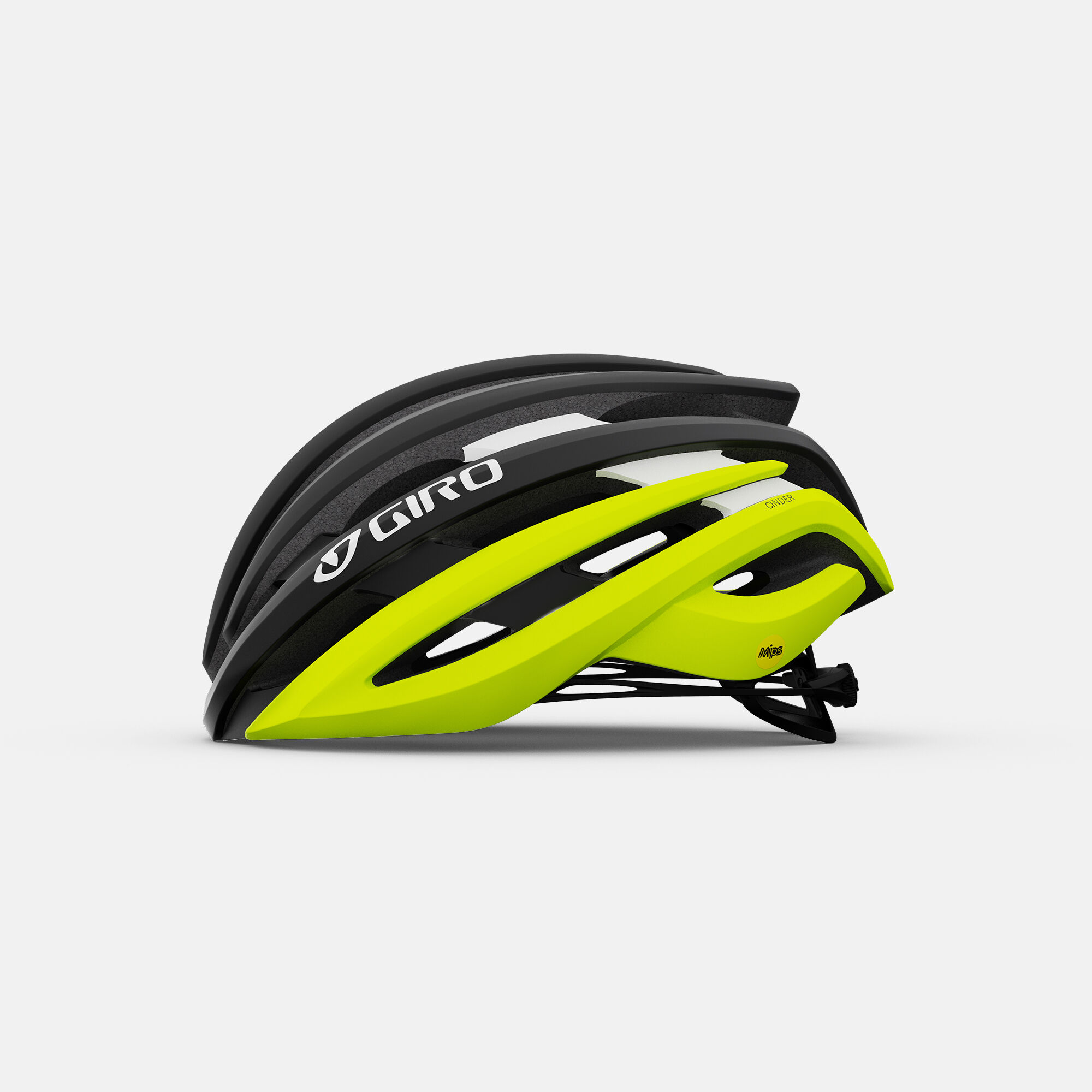 Giro Cinder MIPS Cycling Helmet Matte Black Highlight Yellow Medium 
