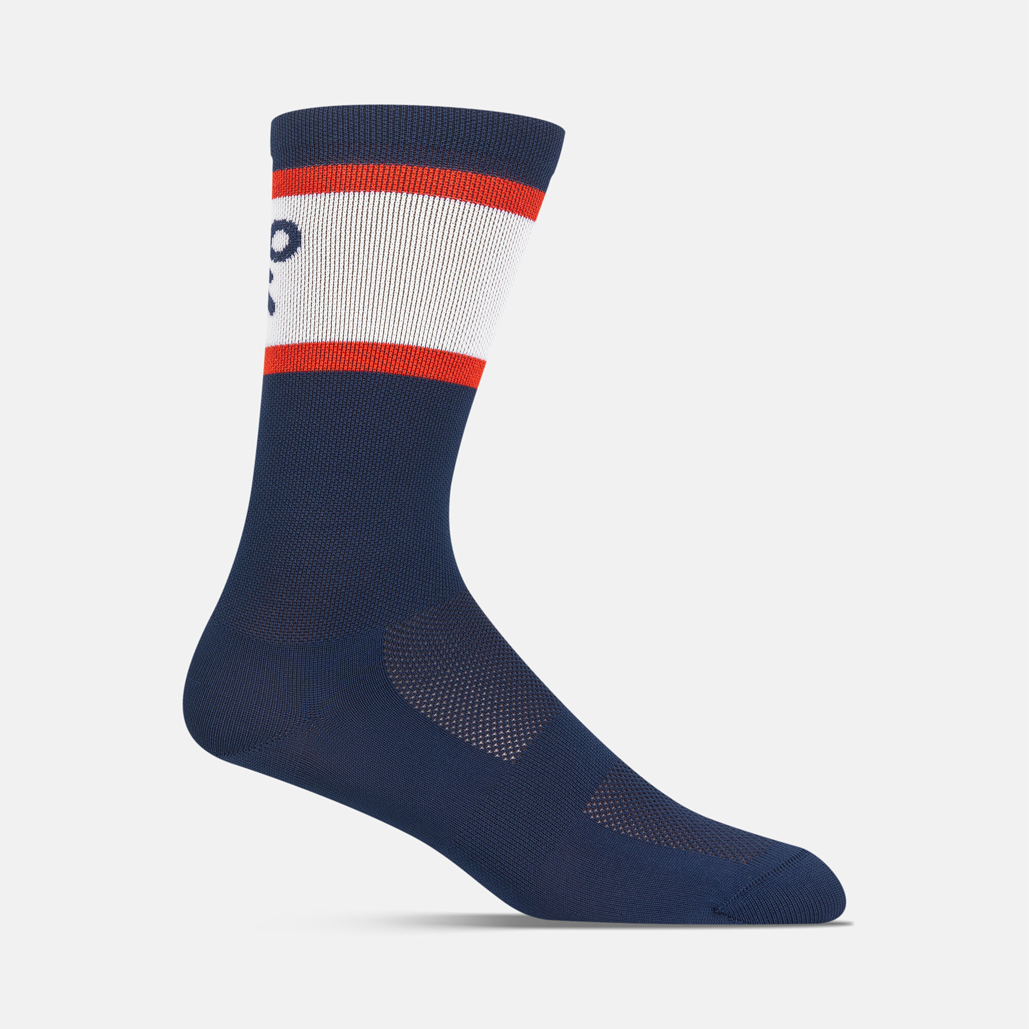 Giro Cycling Sock in Black Red and White 