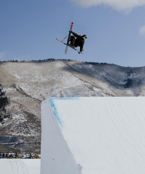 skier going off a jump