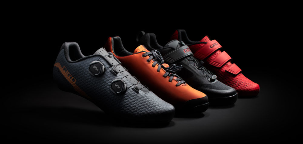 Row of Giro shoes Row of Giro shoes