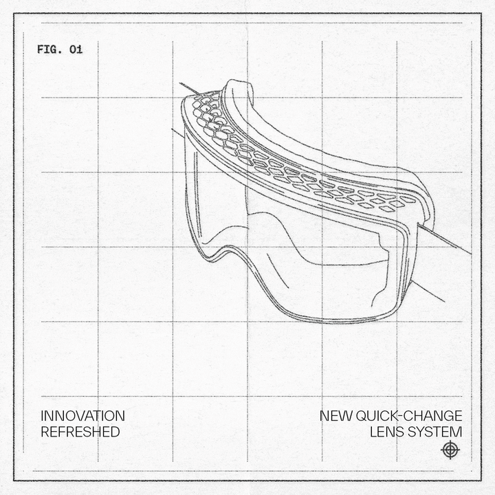 gif of lens change system on method goggles
