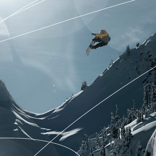 Giro Snow Athlete Jumping in snow Gear