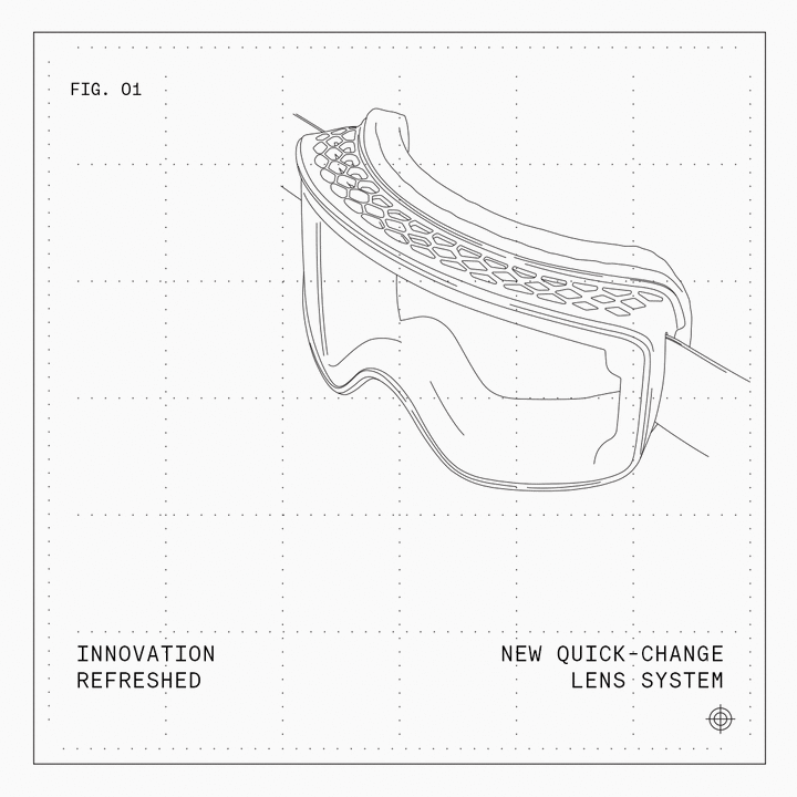 gif of lens change system on method goggles