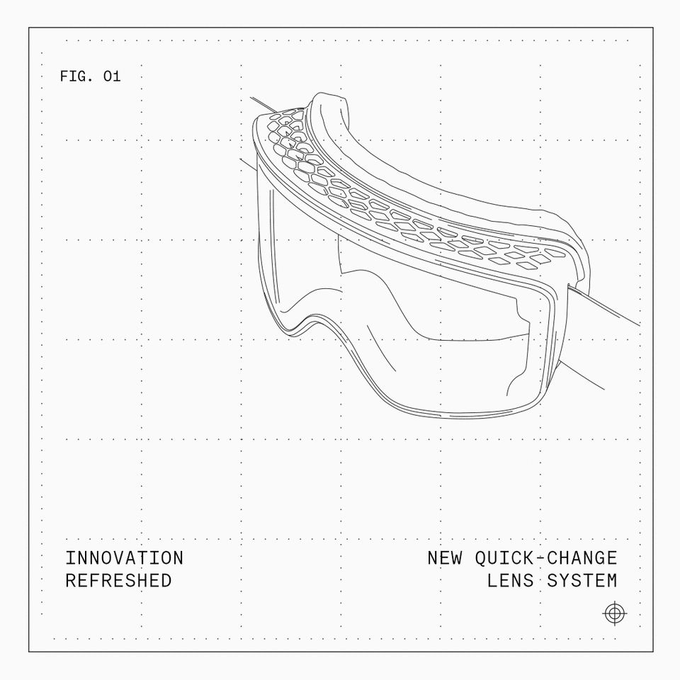 gif of lens change system on method goggles