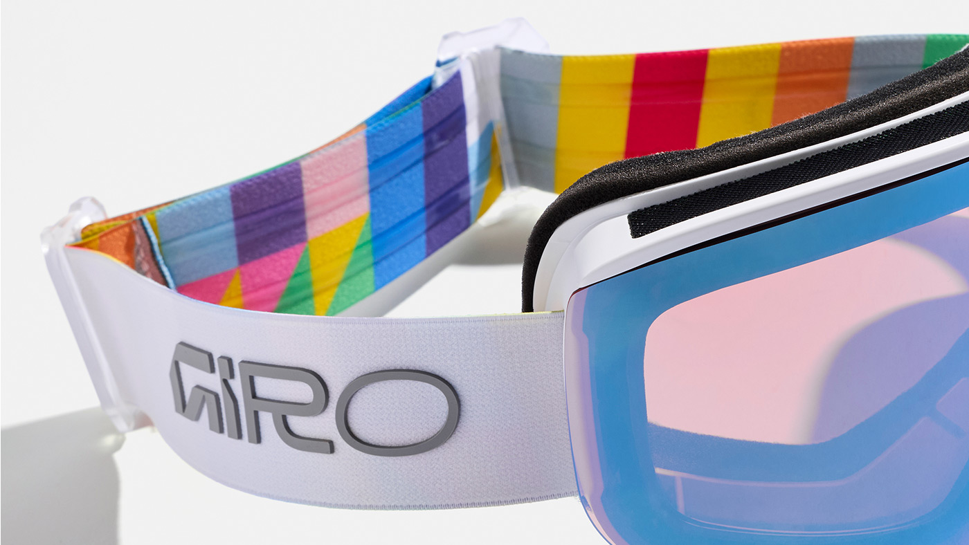 close up of colorful goggles