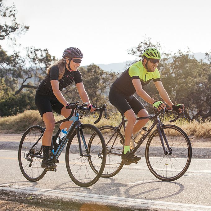 black cycling shoes